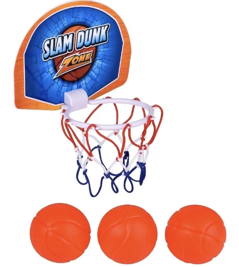 Bath Time Slam Dunk Basketball Game – Suction-Cup Hoop & 3 Balls