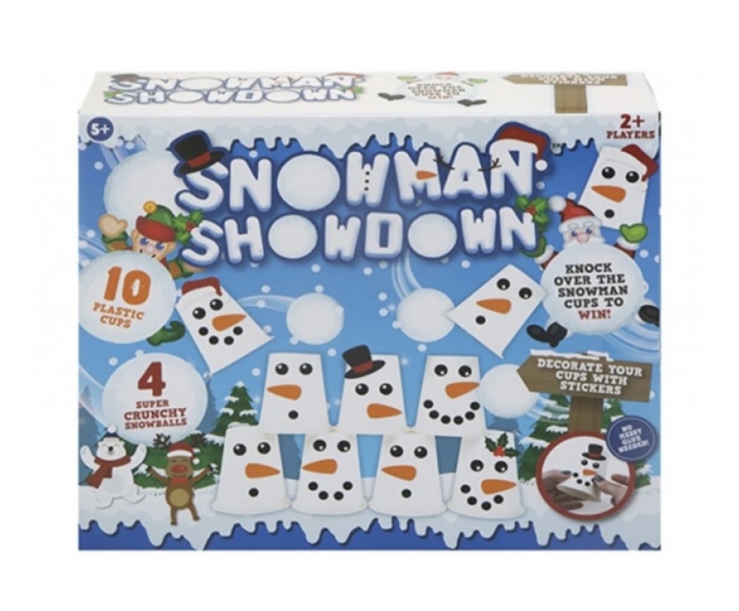 Snowman Showdown Christmas Cup Knockdown Game – Ages 5+
