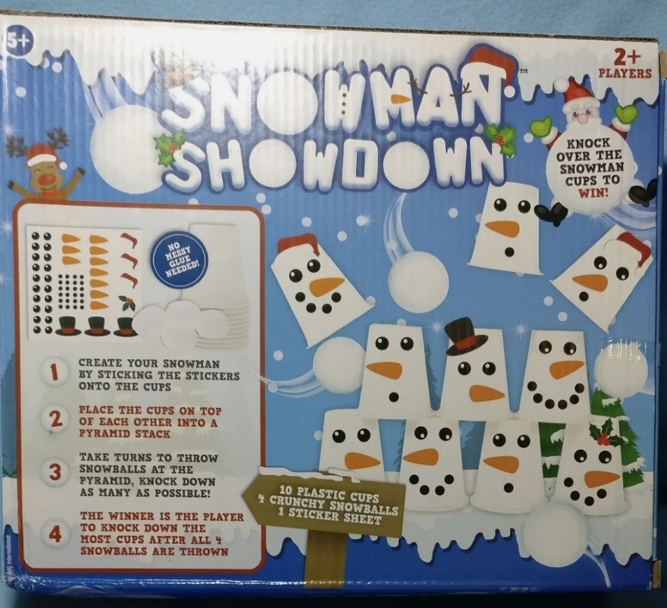 Snowman Showdown Christmas Cup Knockdown Game – Ages 5+