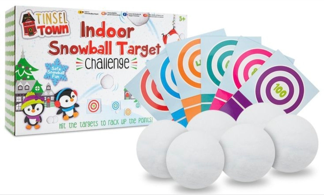 Tinsel Town Indoor Snowball Target Challenge Game – Ages 5+
