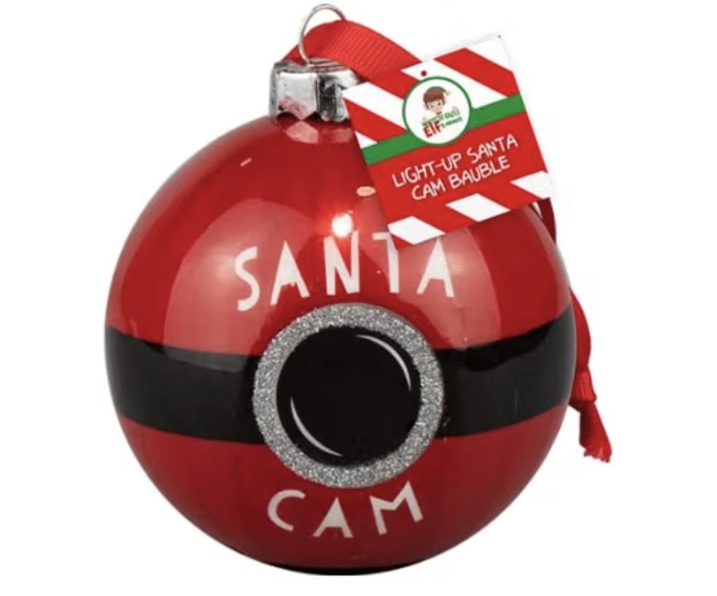 Light-Up Santa Cam Bauble – Christmas Tree Decoration