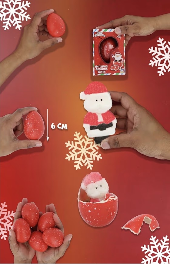Christmas Santa Hatching Egg – Water-Activated Growing Toy